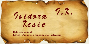 Isidora Kesić vizit kartica